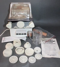 Vintage Osrow X2000 Pasta And Dough Maker Preparer With 13 Piece Attachments