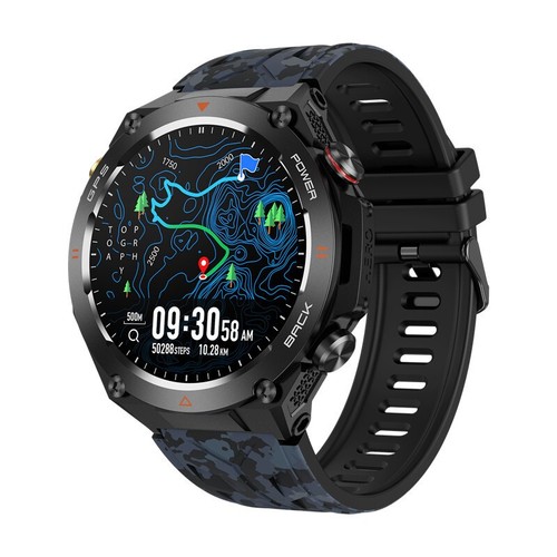 Smartwatch Męski wytrzymały wojskowy Bluetooth Połączenie GPS Track Wodoodporny smartwatch - Zdjęcie 8 z 28