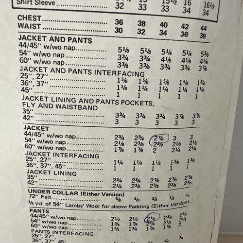 Bill Blass VOGUE 2916 1970's Men's Jacket,Pants,Vest Pattern Chest 40 Waist 34 - Picture 4 of 8