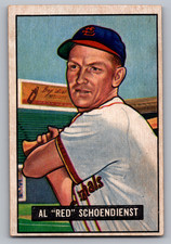 1951 BOWMAN #10 RED SCHOENDIENST CARDINALS