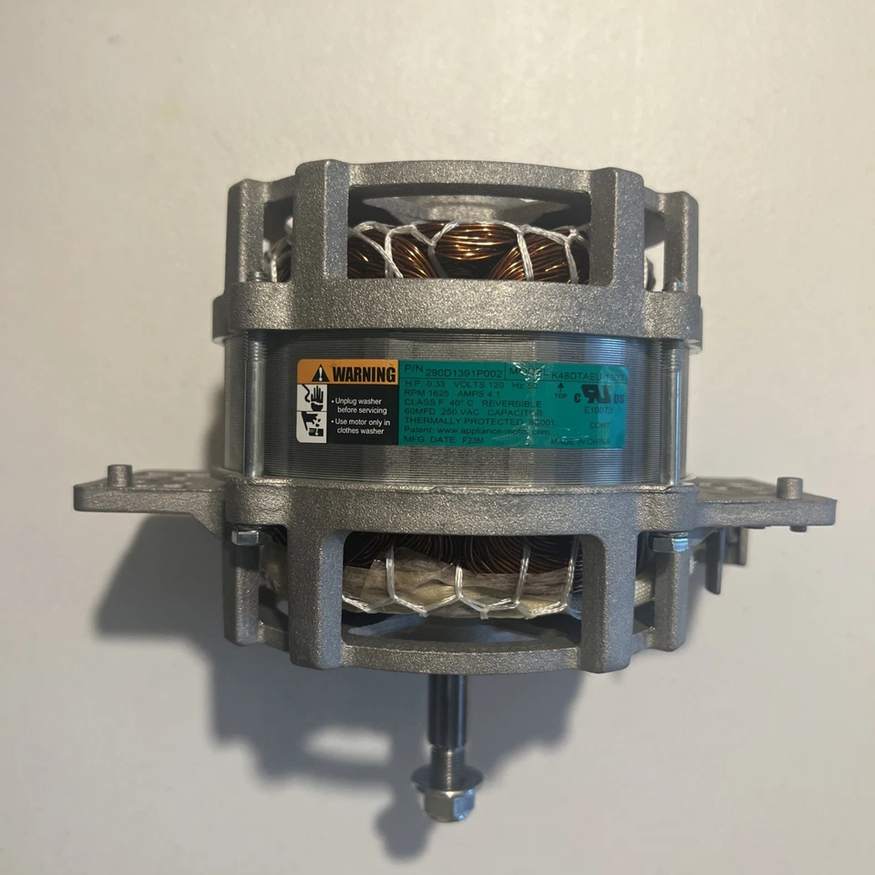 Motor de Accionamiento de Lavadora GE OEM WH03X29559 con polea WH03X32217 Foto 3 de 4