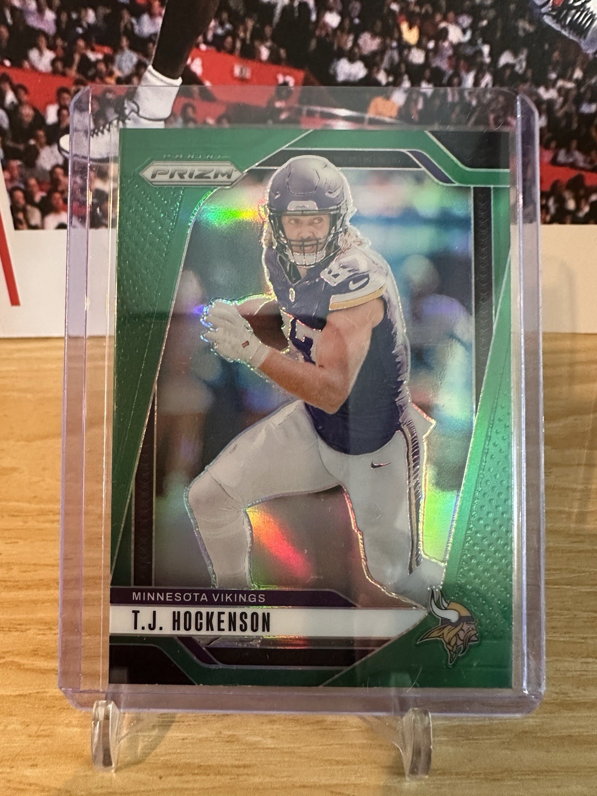 2024 Panini Prizm Football TJ Hockenson Green Prizm Vikings #188