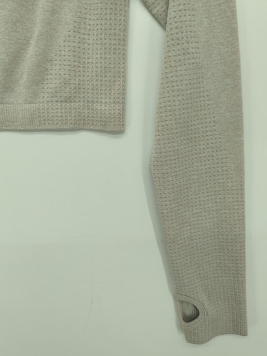 Top para mujer Gymshark S crema 100 % otros manga larga cuello redondo recortado - Imagen 4 de 5