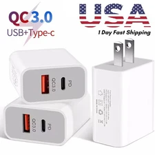 For iPhone 16 15 14 13 12 Fast Charger Block 20W USB Type C Wall Power Adapter