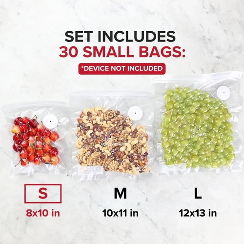 Bolsas selladoras al vacío Chef Preserve tamaño pequeño 30 bolsas - Imagen 6 de 6