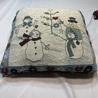 Snowman family throw pillow