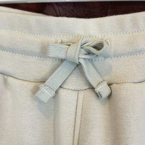 Mens Adidas Studio Lounge Fleece Pants Jogger Small Beige HM3283 Sweats PreOwned - Picture 9 of 17