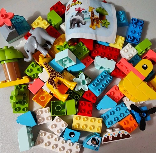 80 + LOT Lego DUPLO Bricks with 2 Sets 30673 First Duck & 10971 Animals Africa  - Picture 1 of 7