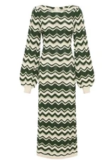 Kivari Knit Midi Dress Size AU 6 US 2 Green Wave BNWT rrp $289