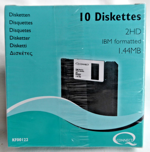 Sealed 10 Pack Connect Diskettes Formatted Computer PC Floppy Drive Storage 3.5” - Afbeelding 3 van 4