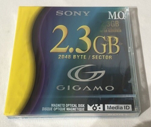 Sony Gigamo 3,5" MO Disk 2,3 Go - Cartouche de données - Emballage d'origine - EDMG23C