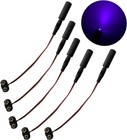 5 Pack Black Light Micro Effects Light 405nm Violet LED Mini Blacklight with 9V