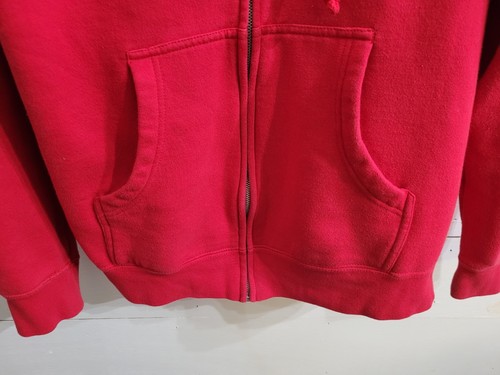 Vtg Walt Disney World Mickey Mouse Red Hooded Sweatshirt Full Zip Size S Nice - Picture 4 of 13