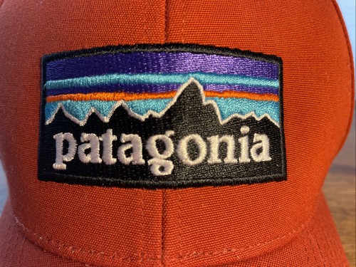 Cappello snapback Patagonia P-6 logo Labe arancione bruciato 6 pannelli berretto camionista - Foto 2 di 6