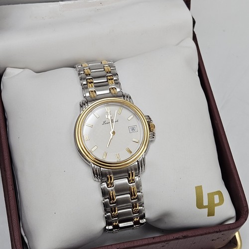 Lucien Piccard Men’s Two-Tone Dress Wrist Watch Elegant Swiss Made Date W Box - Picture 5 of 20