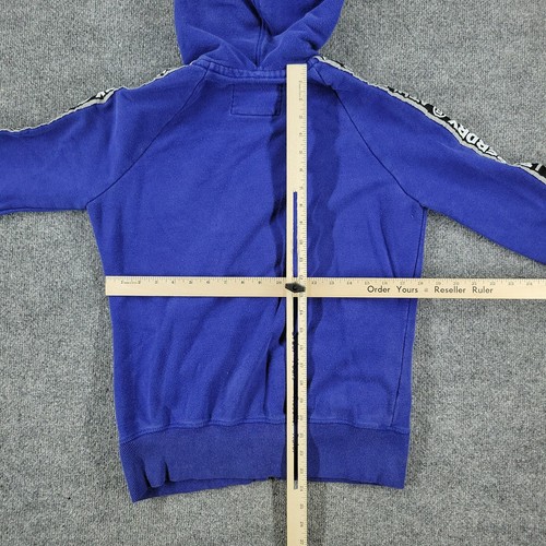 Superdry Hooded Sweatshirt Men Small Blue Spell Out Full Zip Hoodie Long Sleeve - Picture 7 of 12