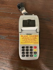 First Data FD100ti Silver Credit Card Terminal - Power cord
