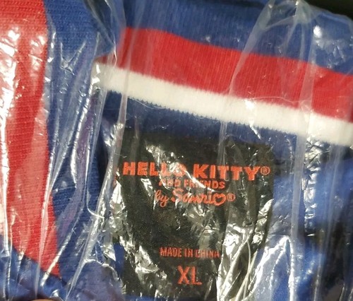 Sanrio Hello Kitty & Friends Men's Bomber Jacket BoxLunch Excl. Blue/Red Sz.XL - Picture 5 of 5