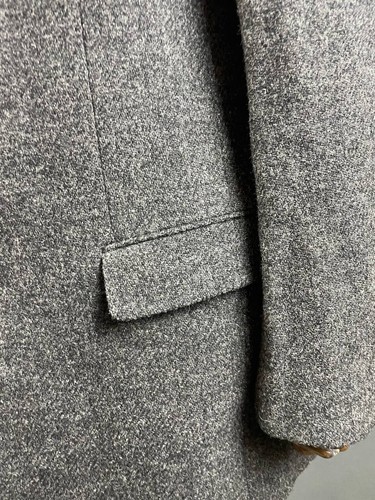 Harris Tweed Mens Blazer Gray Wool Long Sleeve Casual Jacket Button Up - Picture 6 of 13