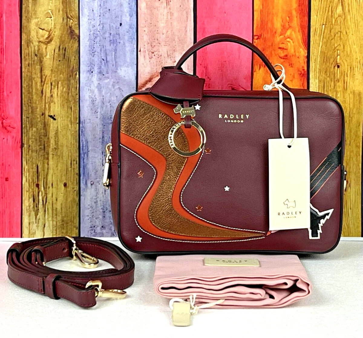 York Avenue Radley Creates Dark Cherry Dark Cherry Leather Cross