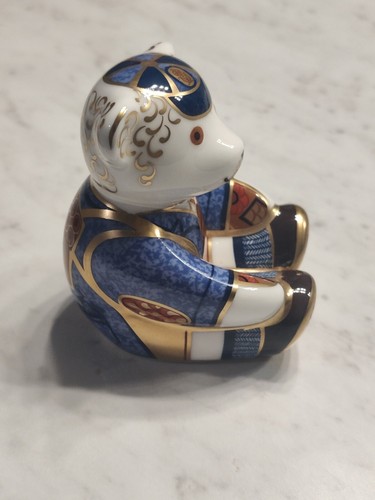 Royal Crown Derby "SCHOOLBOY TEDDY" Paperweight 22k Gold - Picture 2 of 8