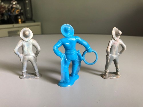 Juego de 3 figuras vintage del Salvaje Oeste Rel Plasco años 50 - Imagen 5 de 6