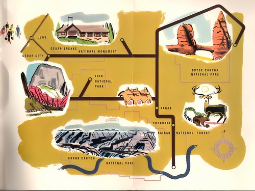 ZION, BRYCE CANYON, GRAND CANYON ~ 1949 Union Pacific Railroad Reiseführer - Bild 2 von 2