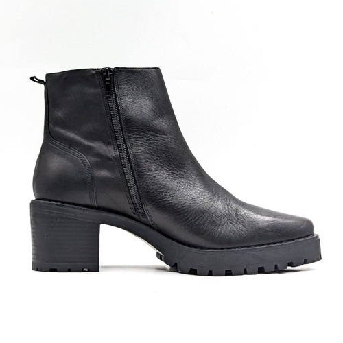 André Assous Mujeres Milla Cuero Negro Puntera Cuadrada Moda Botas Talla 9 - Imagen 11 de 11