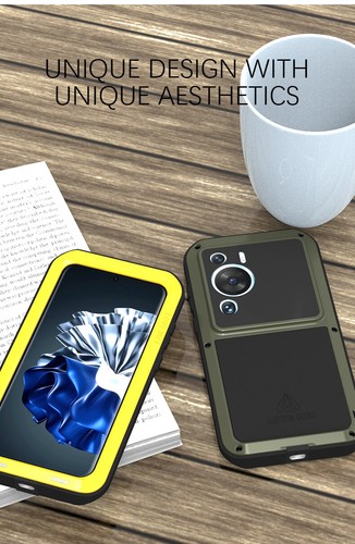 LOVE MEI Powerful Shockproof Metal Back Case For Huawei P60 Pro / P60 Art - Picture 5 of 23