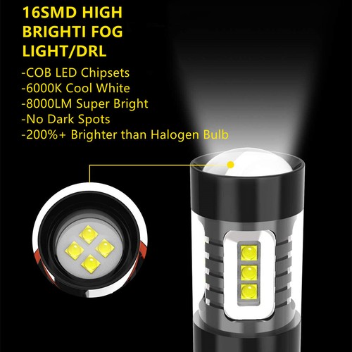 For Mercedes-Benz SL500 2003-2006 2005 White LED Headlight + Fog Light Bulbs Kit - Picture 15 of 16