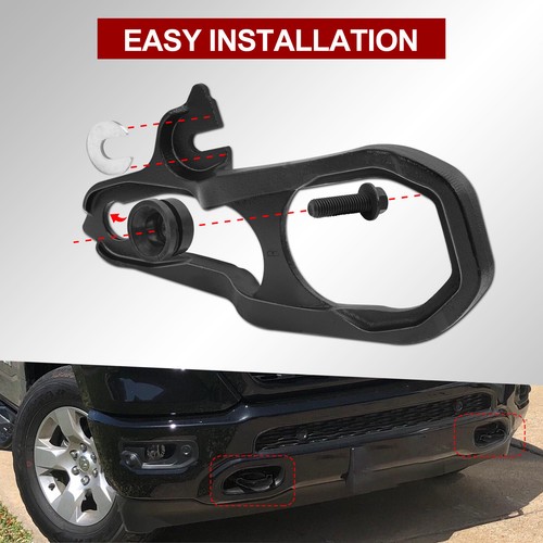 Heavy Duty Front Tow Hooks Left & Right For 2019-2022 Dodge Ram 1500 82215268AB - Picture 3 of 7