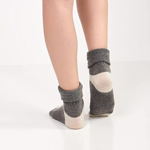 Calcetines de lana de alpaca para mujer 2 pares térmicos cálidos acogedores calcetines de cama merino calcetines de lana - Imagen 17 de 46