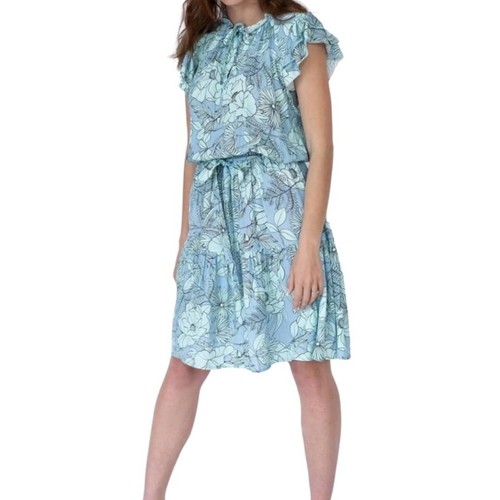 Neu mit Etikett Stark X Austin Kleid Gr. XS auqua geblümt - Bild 1 von 13