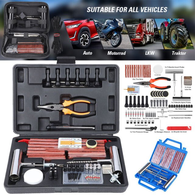 Tubeless Tyre Puncture Repair Kit For Car Van Motorbike Flat Tire Fix DIY Tools Tubeless Tyre Puncture Repair Kit For Car Van Motorbike Flat Tire Fix DIY Tools