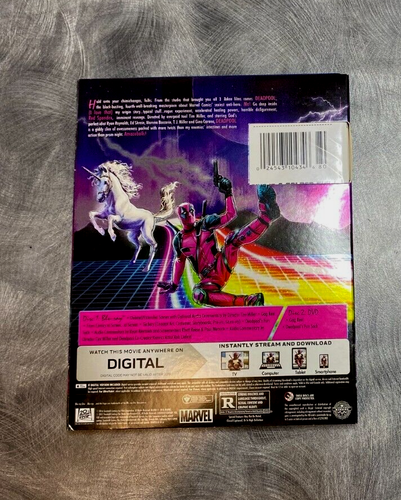 Deadpool RARE Unicorn Slipcover Blu Ray + DVD NICE! * - Picture 2 of 6