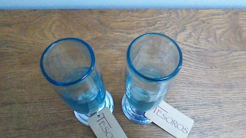Tesoros Glass and Pewter Champagne Glasses - Picture 5 of 5