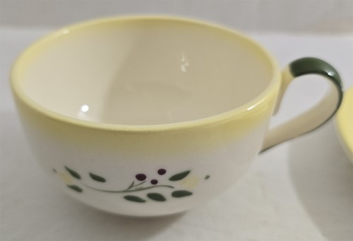 Vintage Brock of California Yellow & Floral Porcelain Cup & Saucer - Picture 7 of 9