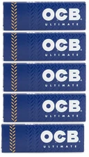 5x OCB Ultimate Rolling Papers Single Wide *Discounts* Papers FREE USA SHIPPING