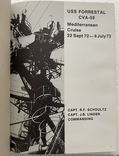 1973 USS FORRESTAL CVA-59 US NAVY MEDITERRANEAN CRUISE BOOK VINTAGE - Picture 2 of 4