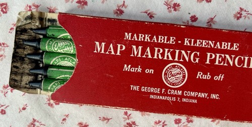 Caja De Colección de Lápices de Marcar Mapa Cram’s ~ Marcar, Frotar ~ Indianápolis, IN - Imagen 5 de 7