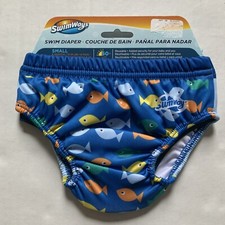 NWT Swim Ways Reusable Swim Diaper Fish Design - 6mo. Small - Unisex UPF 50