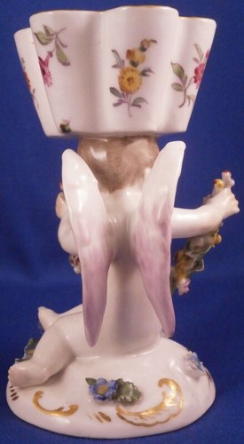 Antique 18thC Meissen Porcelain Figural Salt Dish Porzellan Saliere Figure Figur - Picture 6 of 11