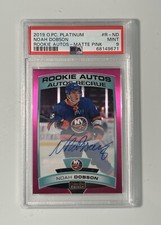 NOAH DOBSON PSA 9 2019-20 O-Pee-Chee Platinum Rookie MATTE PINK Auto /99 OPC