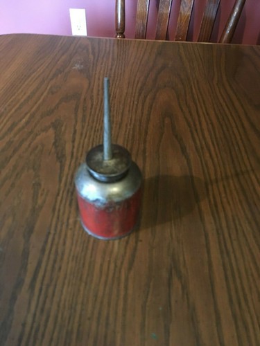 EAGLE OILER CAN VINTAGE ANTIQUE 10" 7.5" UNMARKED RED - Picture 4 of 4