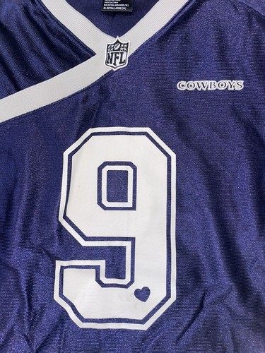 Girls Dallas Cowboys Blue Tony Romo #9 Football Jersey Youth Size XL 16 - Picture 2 of 4
