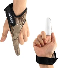Dr.Fish 2 Pieces Fishing Gloves Casting 2 Finger Index Size S, Sheepskin 