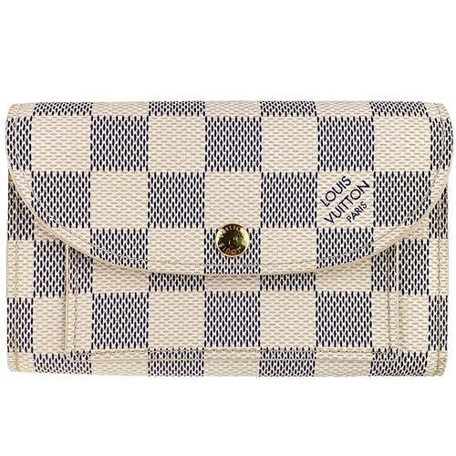 Louis Vuitton Damier Azur Ceinture Pochette Solo Cuero Blanco Bolsa 3072 - Imagen 2 de 24
