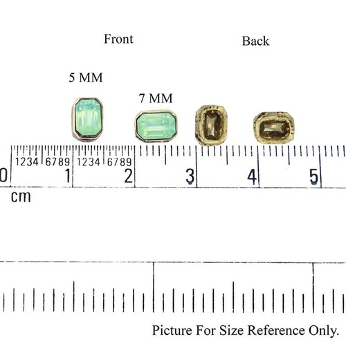 Kundan Rhinestones Beads for Embroidery & Jewelry Making 5X7 MM, 50 Pieces - Picture 12 of 18