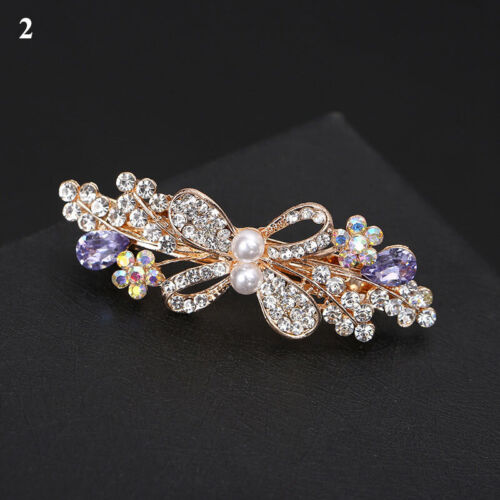 Haarspange Clip French Clips Haarspangen Slides Vintage Clip Diamante Crystal USA - Bild 27 von 40