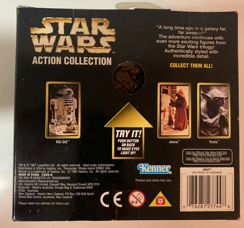 Star Wars Action Collection Jawa 1997 con ojos iluminados - sin usar, en caja - sin abrir Foto 2 de 4